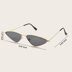 Small Frame Sunglasses Triangle Metal Sunglasses