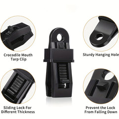 6pcs Tent Canopy Clips Heavy Duty Tarp Clamps