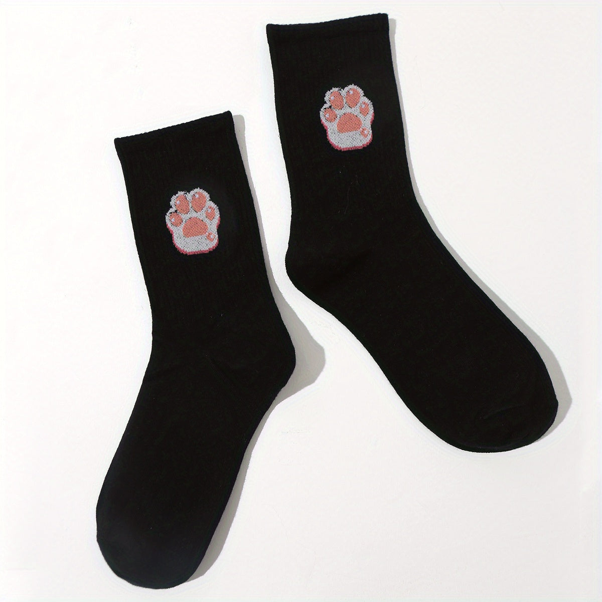 Cartoon Cat Claw Print Socks Women's Stockings