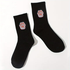 Cartoon Cat Claw Print Socks Women's Stockings