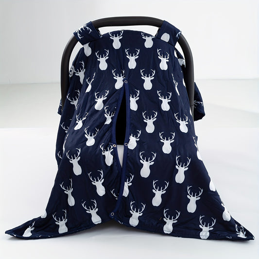 Cartoon Deer Print Car Seat Sunshade Cover Canopy