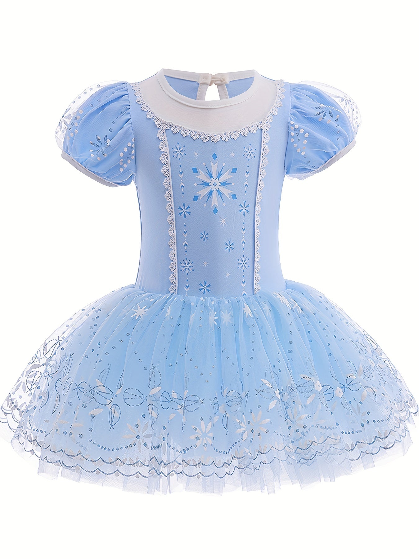 Girls Ballet Dress Ruffled Sleeve Dance Tutu Princess Costume