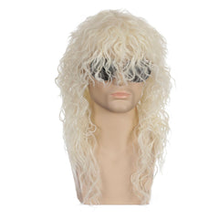Men's Curly Rock Party Halloween Anime Dress Up Wig