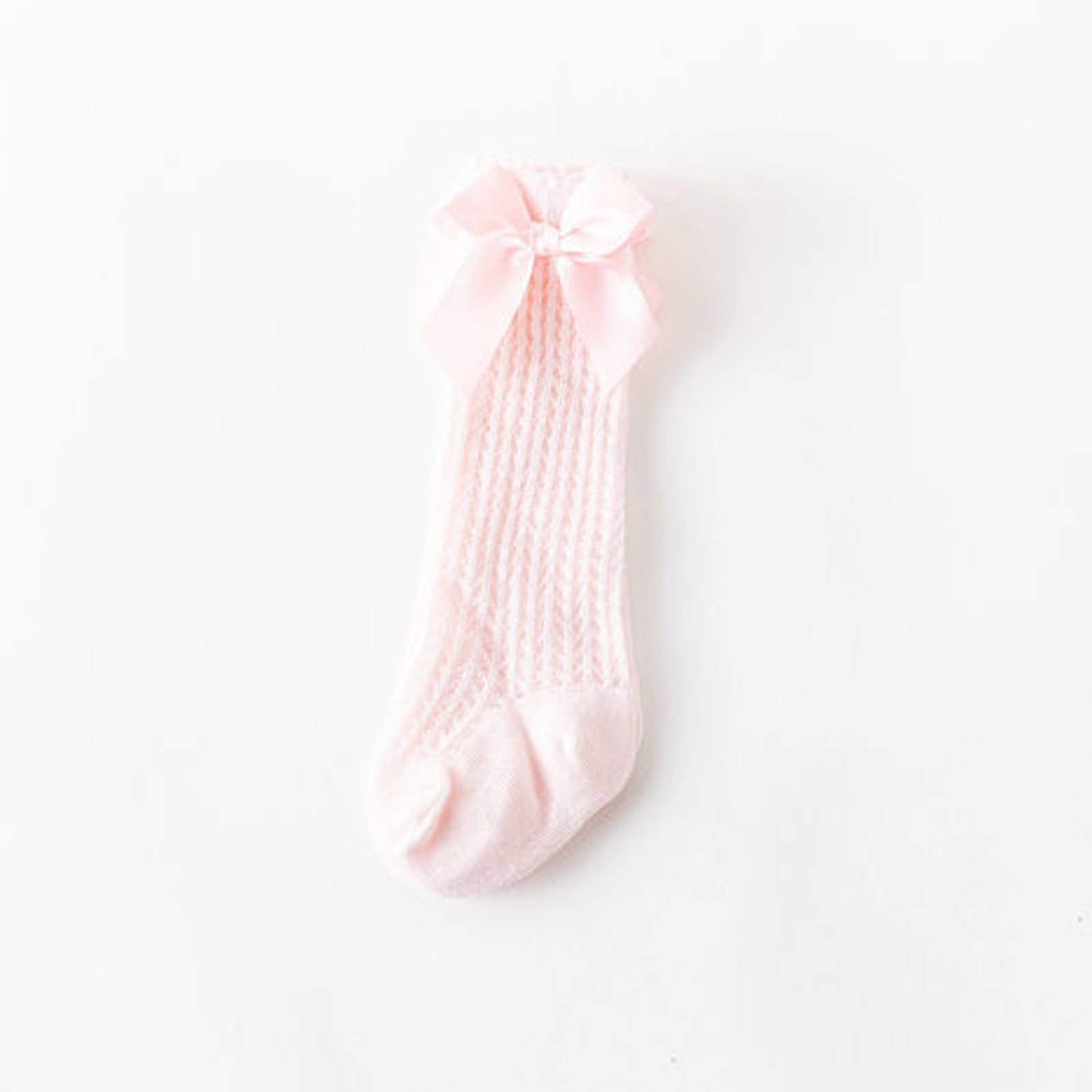 Baby Girls Knee High Socks Infants Toddlers Bow Knit Socks Cotton Stockings