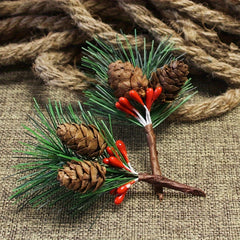 10pcs Artificial Pine for Christmas Floral Arrangements, Wreaths & Decor