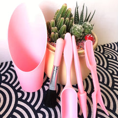 5pcs Portable Succulent Plant Tools Gardening Planting Tools Green Pink