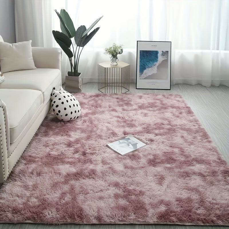 Soft Fluffy Tie-Dyed Shaggy Rug for Kids Room