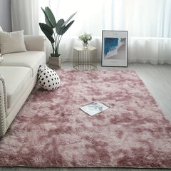 Soft Fluffy Tie-Dyed Shaggy Rug for Kids Room