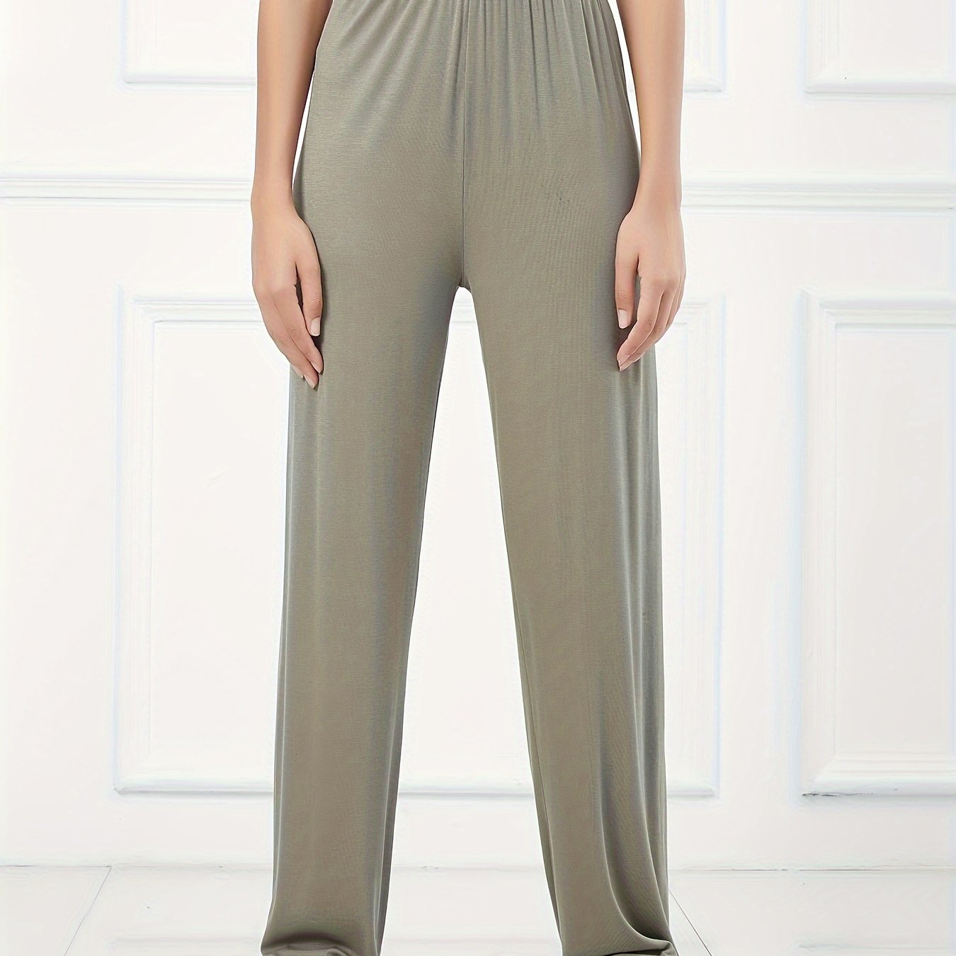 Comfortable Elastic Waist Casual Pants Women's Activewear