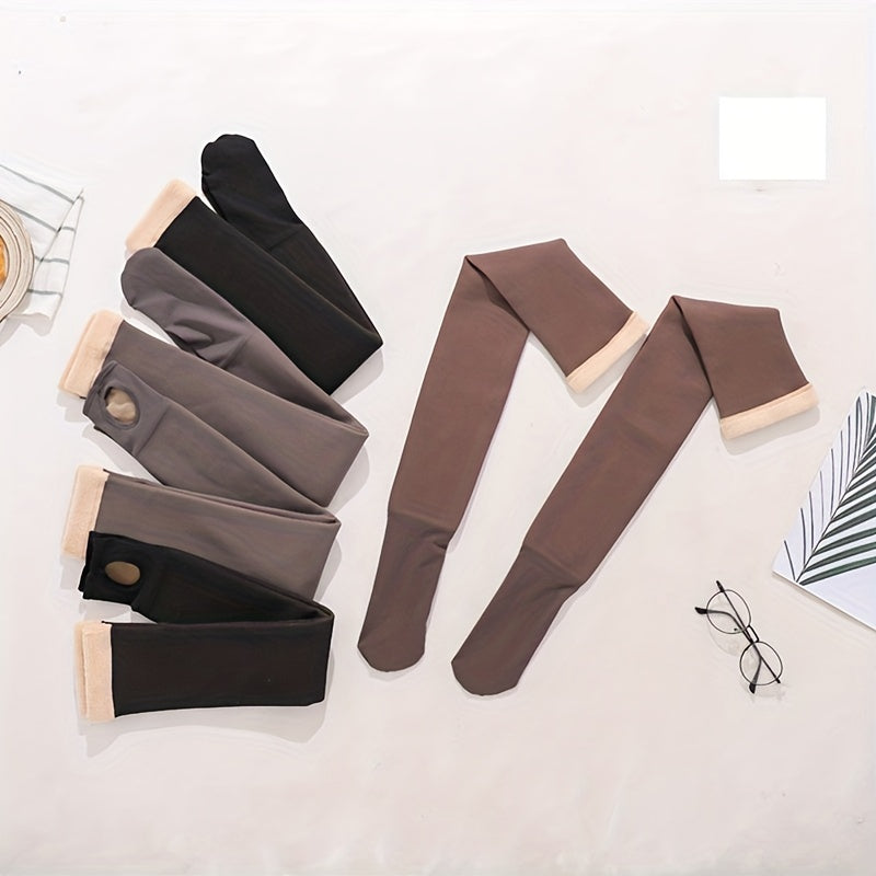 Plush Thigh High Socks Warm Slim Over The Knee Women's Stockings
