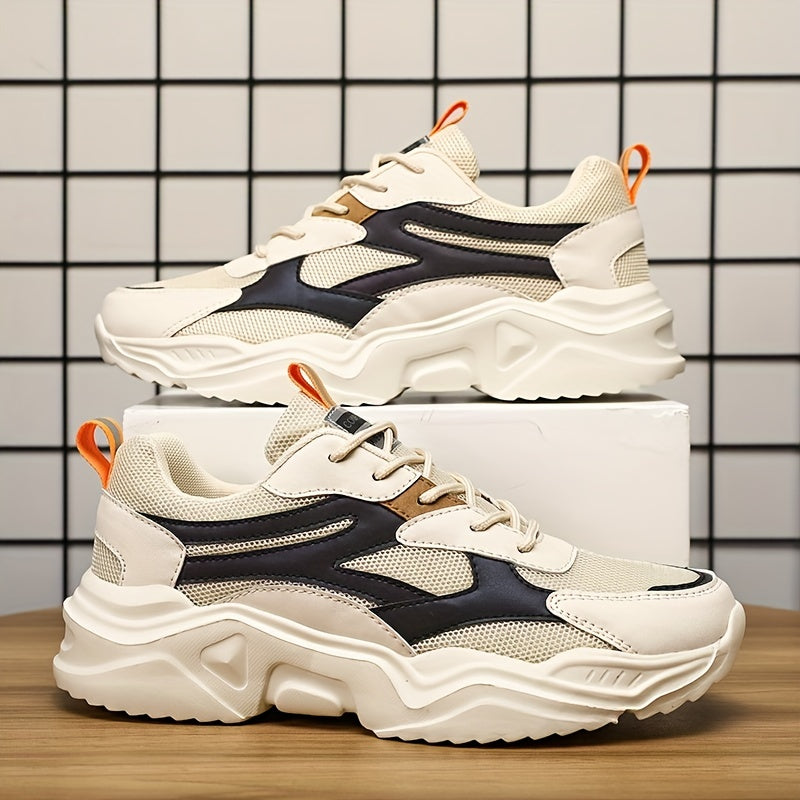 Men's Breathable Mesh Chunky Sneakers for Jogging Gym