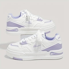 Platform Skate Shoes Colorblock Low Top Sports Shoes