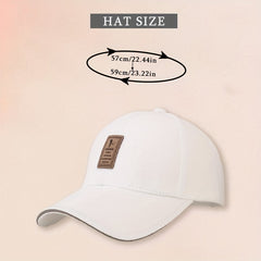 Men's Leather Label Baseball Cap