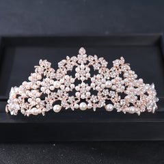 Silvery Tiara Crowns Crystal Headband Princess Rhinestone Crown