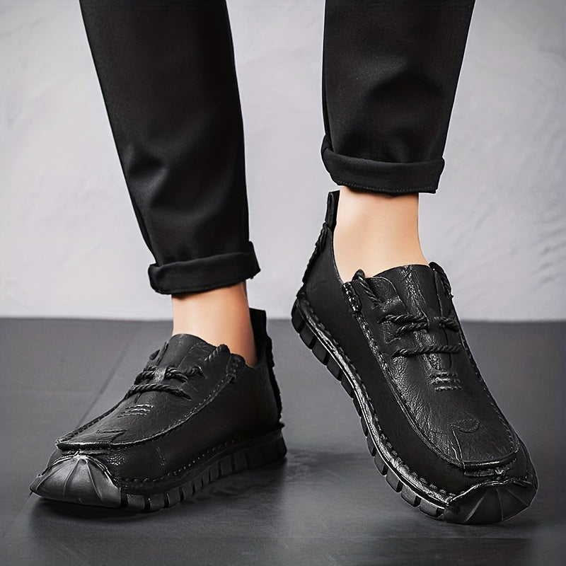 Men's Moc Toe Lace up Shoes Stitch Detail Shoes