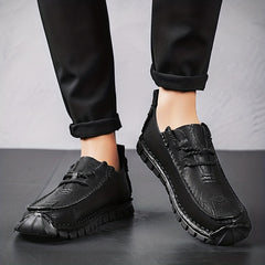 Men's Moc Toe Lace up Shoes Stitch Detail Shoes