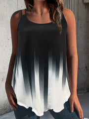 Gradient Print Dual Straps Cami Top for Women