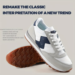 Men's Vintage Running Shoes Soft Lace Up Sneakers