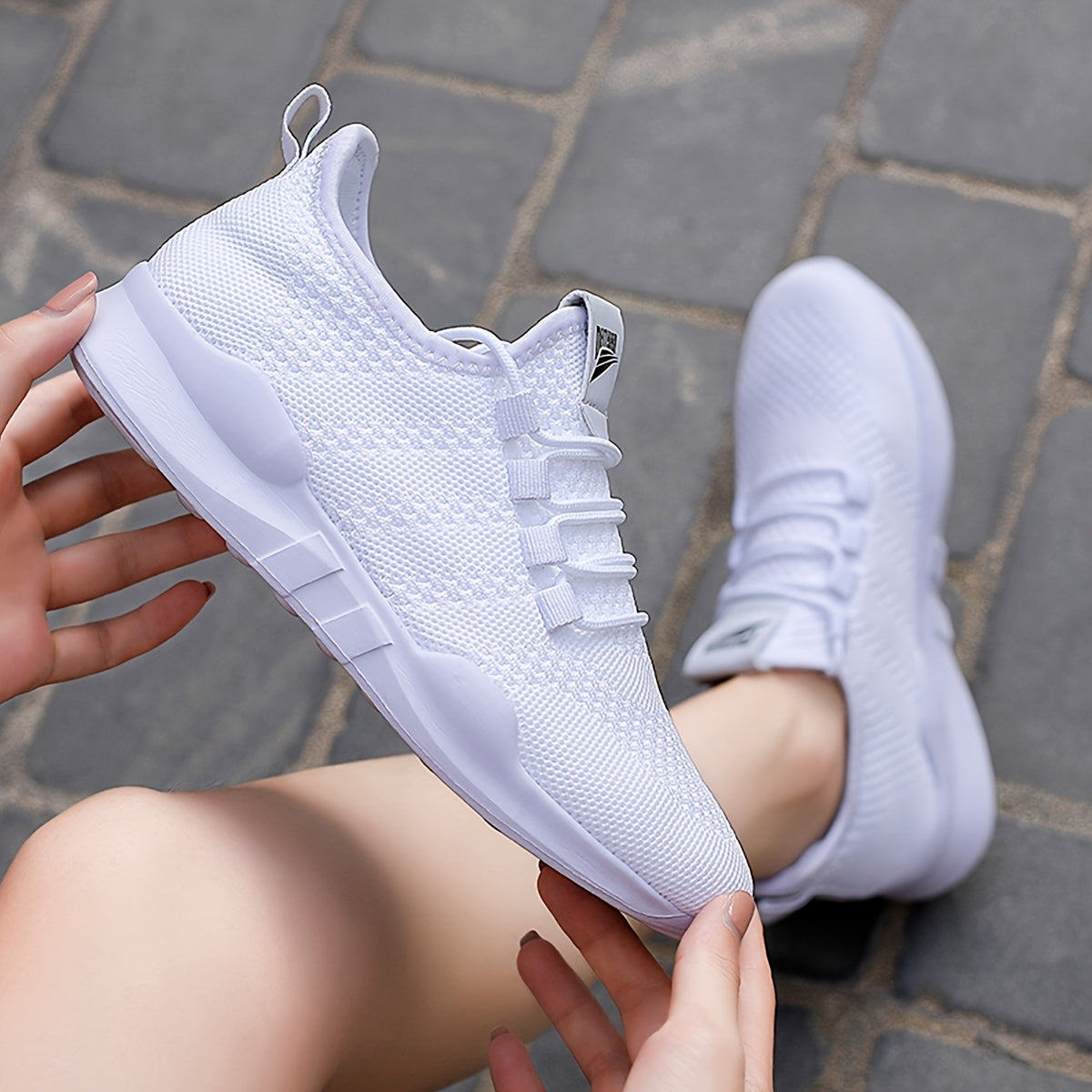 Breathable Lace Up Running Sneakers for Women