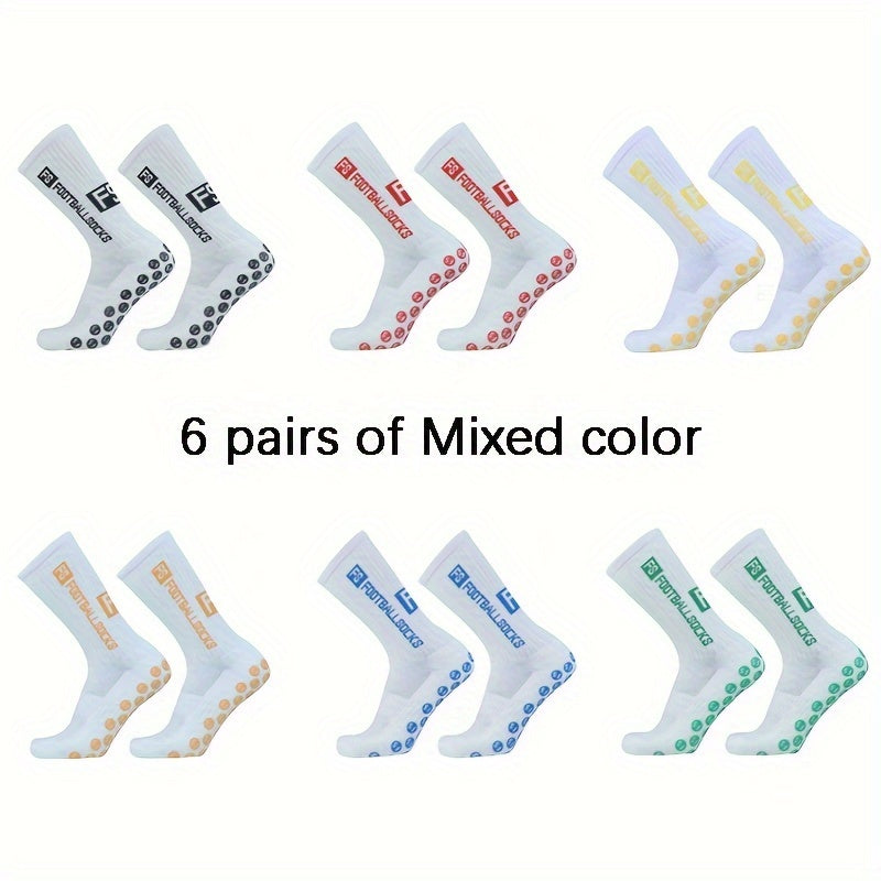 6 Pairs Non Slip Football Socks Soccer Socks