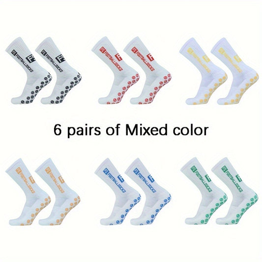 6 Pairs Non Slip Football Socks Soccer Socks