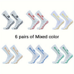 6 Pairs Non Slip Football Socks Soccer Socks