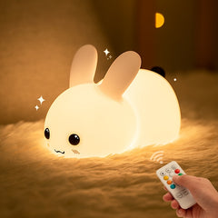 Rechargeable Rabbit Silicone Night Light for Baby Feeding