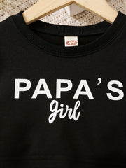 Girls Crop Sweatshirt & Plaid Sundress Set for Spring/Autumn