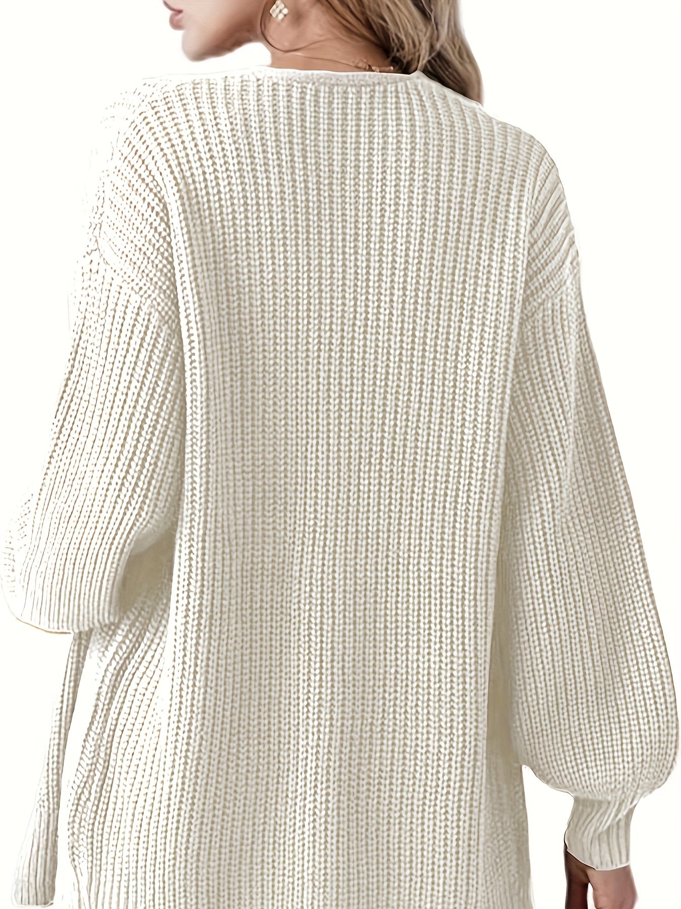 Button Front Long Sleeve Cardigan for Women