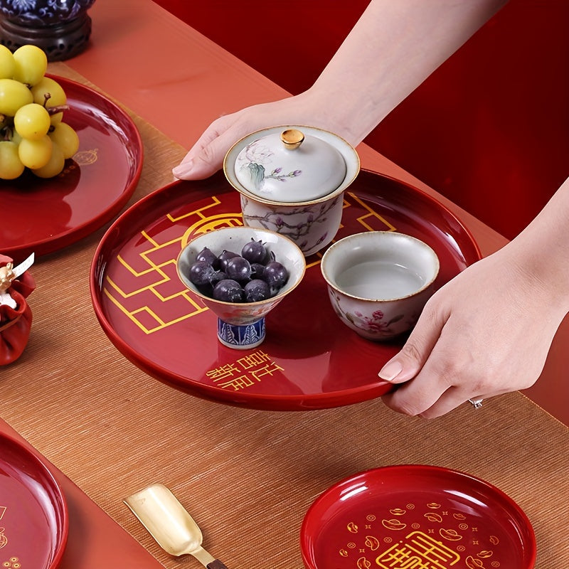 Chinese Style Fruit Plate Storage Box Room Decor
