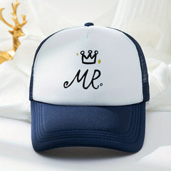 MR Crown Printed Baseball Cap Summer Mesh Breathable Sunshade Hat