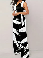 Graffiti Wide Leg Jumpsuit Women's Clothing