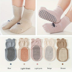 2pairs Baby Girls Kids Floor Socks Comfy Non slip Bottom Trampoline Socks