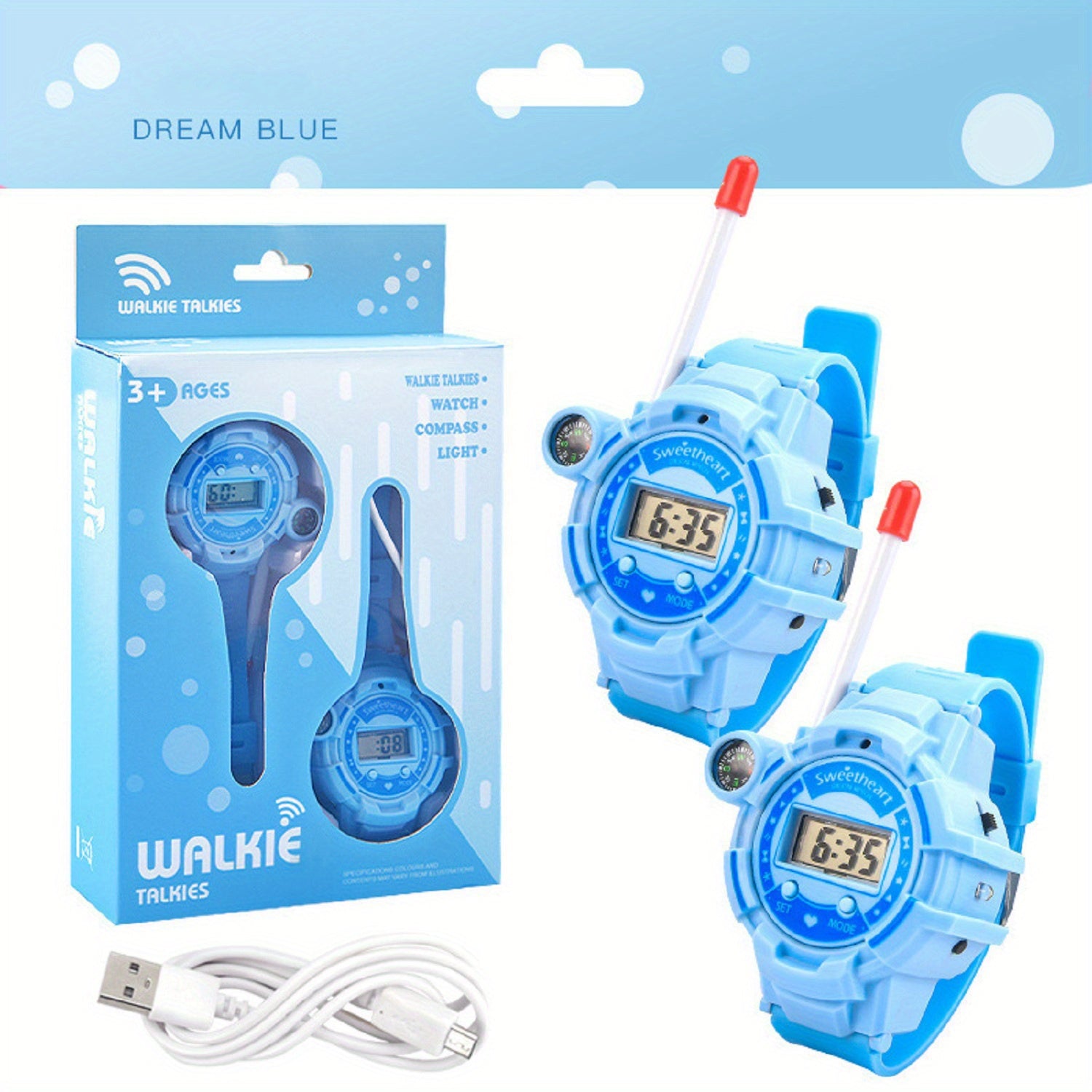 Cartoon Electronic Watch Rechargeable Silicone Watch for Kids
