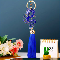 Tassel Lucky Dragon Keychain for Christmas Parties
