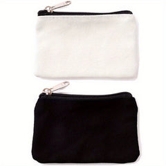 2pcs Canvas Zipper Bags for Makeup Travel