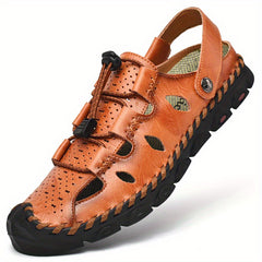 Men's Breathable Slip On Sandals Draw String Casual Walking Shoes