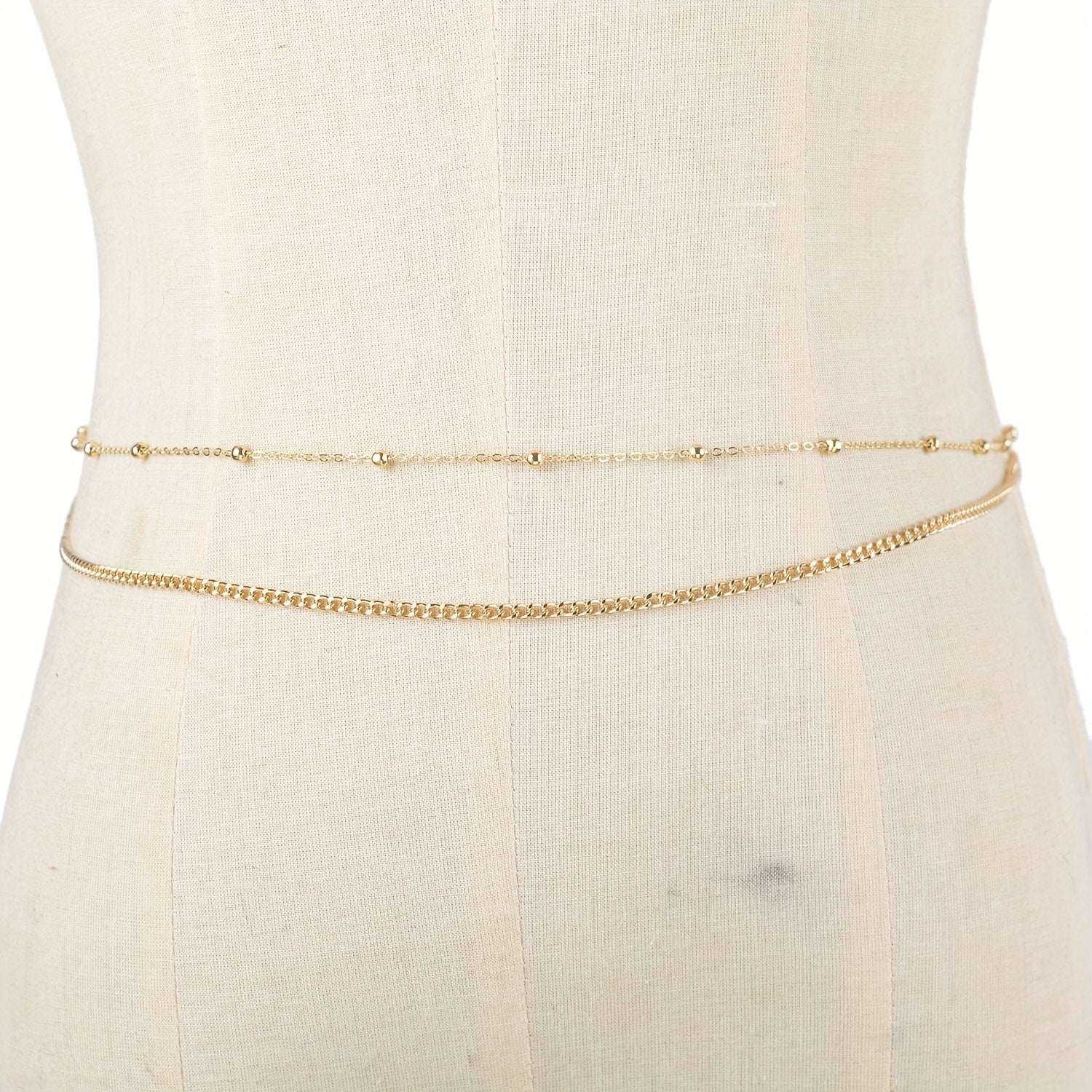 Boho Belly Chain Double Layer Beads Waist Chain