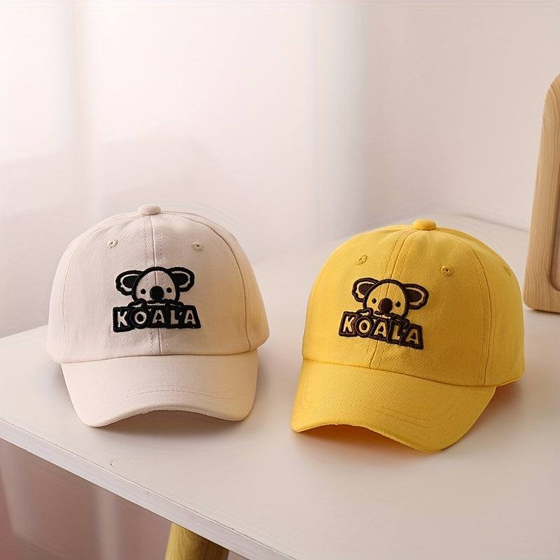 Kids Koala Embroidery Adjustable Baseball Cap Sun Protection Hat