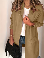 Classic Lapel Blazer Long Sleeve for Office