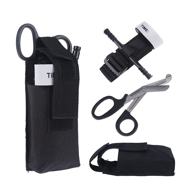 Tactical Self Rescue Survival Kit with Tourniquet and Molle Pouch
