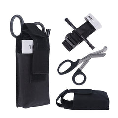 Tactical Self Rescue Survival Kit with Tourniquet and Molle Pouch
