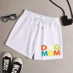 Cute Drawstring Elastic Waist Home Wear Shorts