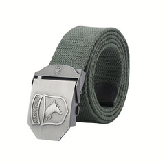 Canvas Tactical Belt Alloy Automatic Buckle Casual Men's Belt