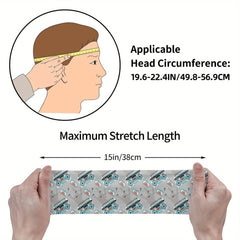 Men's Non Slip Grip Teal Headband for Gym & Running