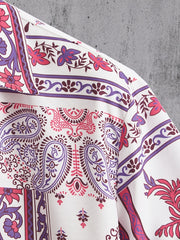 Bohemian Paisley Men's Short Sleeve Shirt