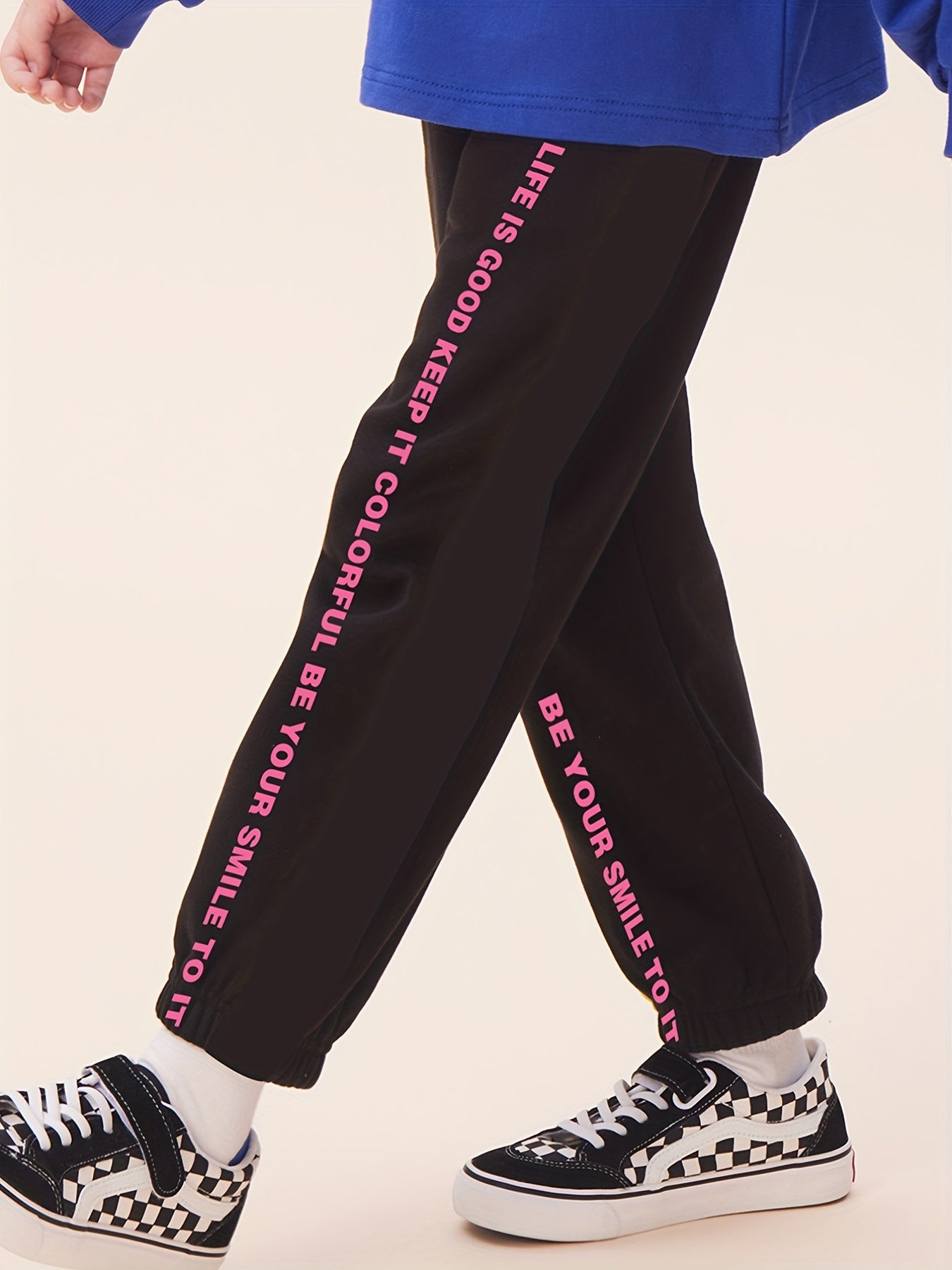 Girls Street Jogger Sweatpants Loose Fit Sports Running Trousers