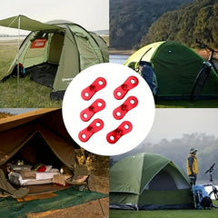 6pcs Aluminium Alloy Tent Wind Rope Buckles for Camping