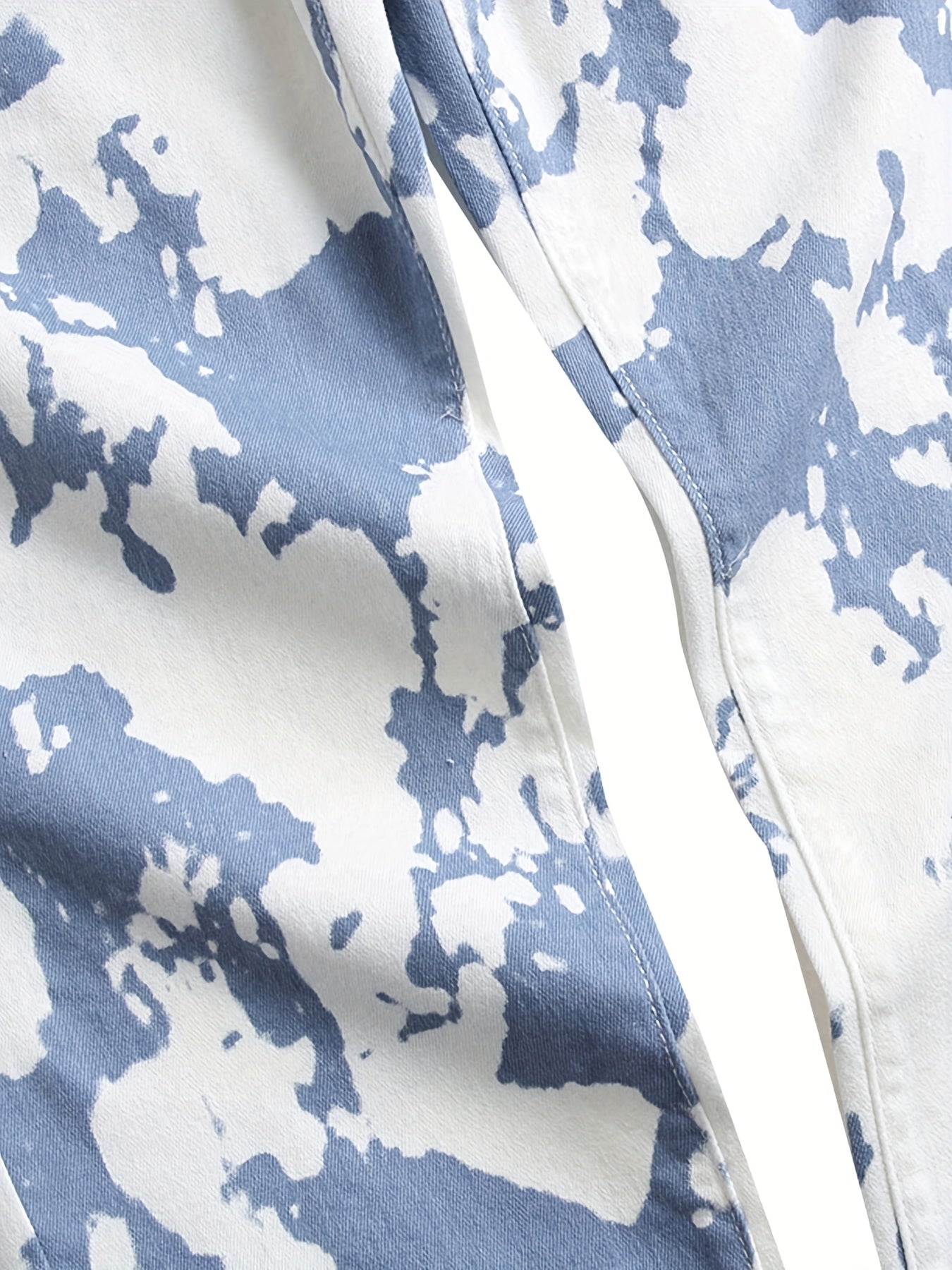 Men's Slim Fit Print Jeans Street Style Denim