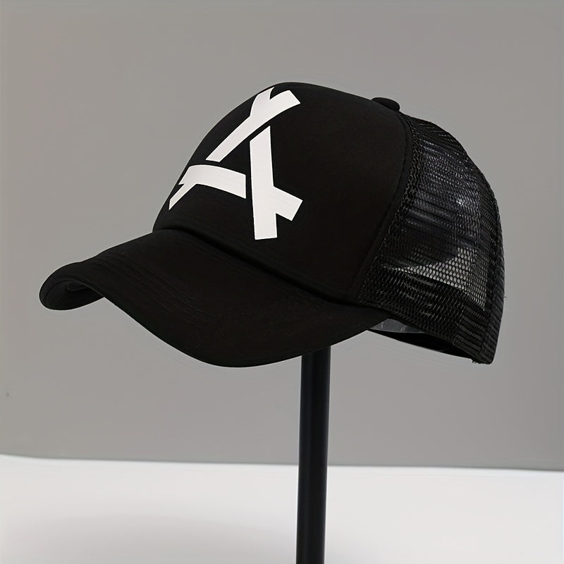 Geometric A Printed Trucker Hat Lightweight Mesh Baseball Cap Unisex